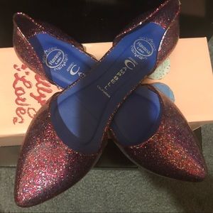 Pink Glitter Jeffrey Campbell Jelly Love Flats